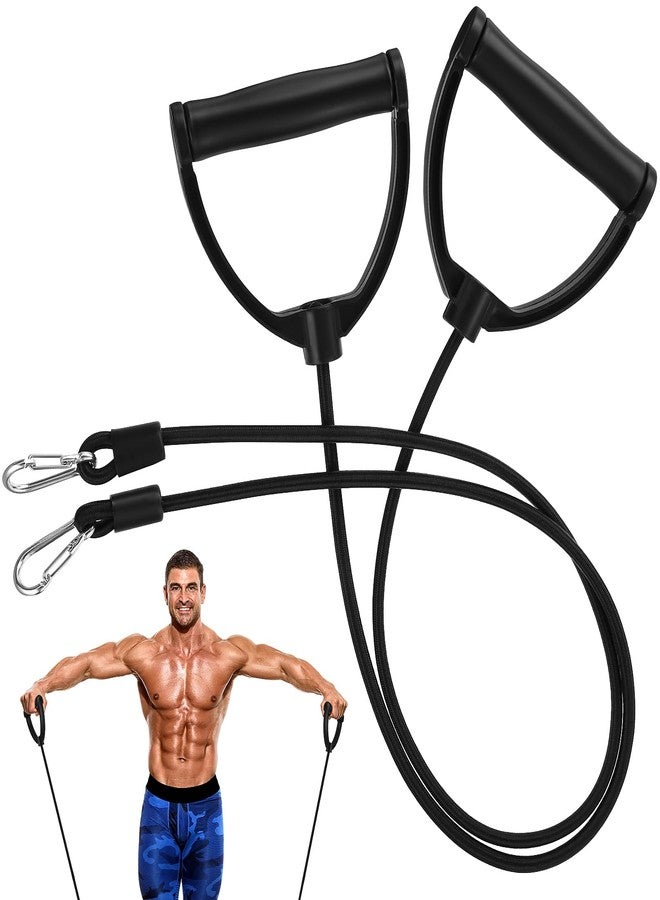 IMIKEYA Resistance Bands: 1 Pair Stepper Resistance Band Fitness Exercise Bands with Handles Fitness Bands Pull Ropes Exercising Bands Resistance Bands for Workout Strength Training at Home, Black - Image 3