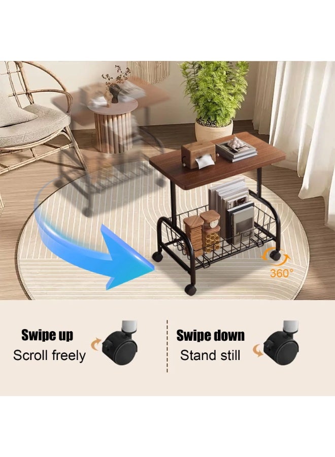 DubaiGallery End Table, Side Table Nightstand for Bedside or Sofa, Accent Table Decorative Small Space Living Room Bedroom Patio, Small Bar Pub Table - Image 4