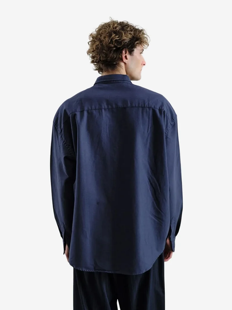Giesto Navy Blue GIESTO Embroidered Poplin Button-Up Shirt for Men | Best Price UAE