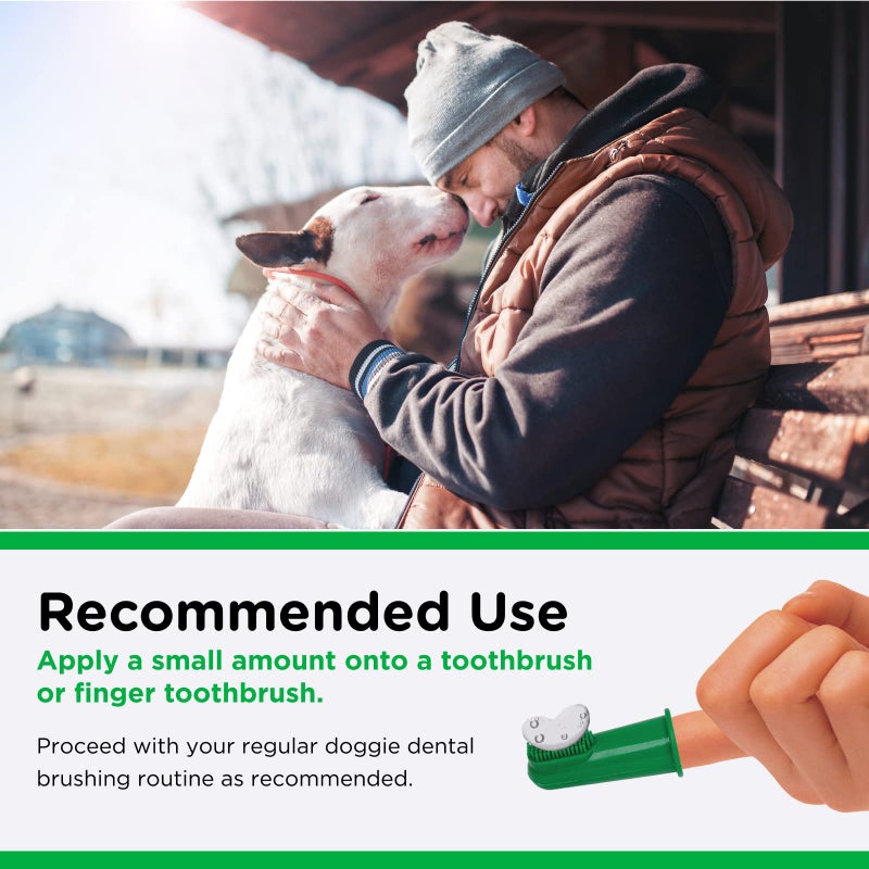 nutri vet Nutri-Vet Dental Hygiene Kit for Dogs - Finger Toothbrush and Enzymatic Toothpaste - Chicken Flavor - 2.5 ounces - Image 5