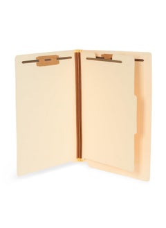 Blue Summit Supplies Blue Summit End Tab Fastener Folder, 1 Divider And 4 Fasteners, Letter Size, Manila - 50 Folders  - Image 1