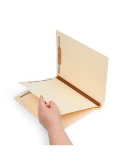 Blue Summit Supplies Blue Summit End Tab Fastener Folder, 1 Divider And 4 Fasteners, Letter Size, Manila - 50 Folders  - Image 2