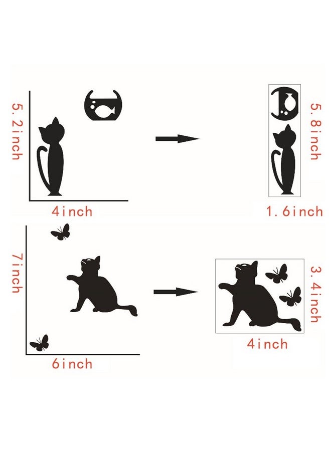 Adam Victor Removable Switch Sticker 6 Pcs Cute Black Cats Cartoon Wall Sticker Light Switch Decor Decals Family Diy Decor Art Stickers Home Decor Wall Art For Kids Living Room Office Home Decoration  - Image 5