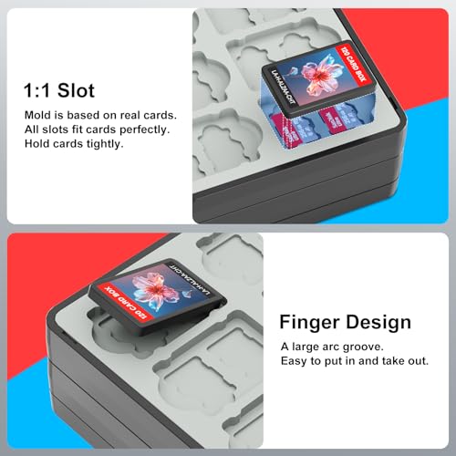 fivtek Switch Game Case for Nintendo Switch 2/Switch/OLED/Lite, Magnetic Switch-2 Game Case Holder with 120 Cartridge & 240 Micro SD Card Slots, Portable Travel Games Card Organizer Gift Accessories - Image 5