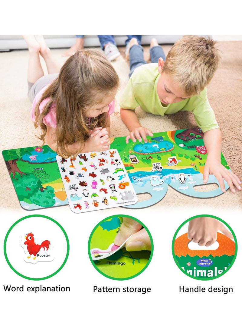 يونيكبيبي كتب ملصقات قابلة لإعادة الاستخدام من  للأطفال، كتب نشا محمولة للأطفال من 3-5 سنوات، ملصقات منتفخة للأطفال الصغار، كتاب مشغول للسفر، لعبة ملصقات هلامية مقاومة للماء, للصبي والطفلة - Image 2