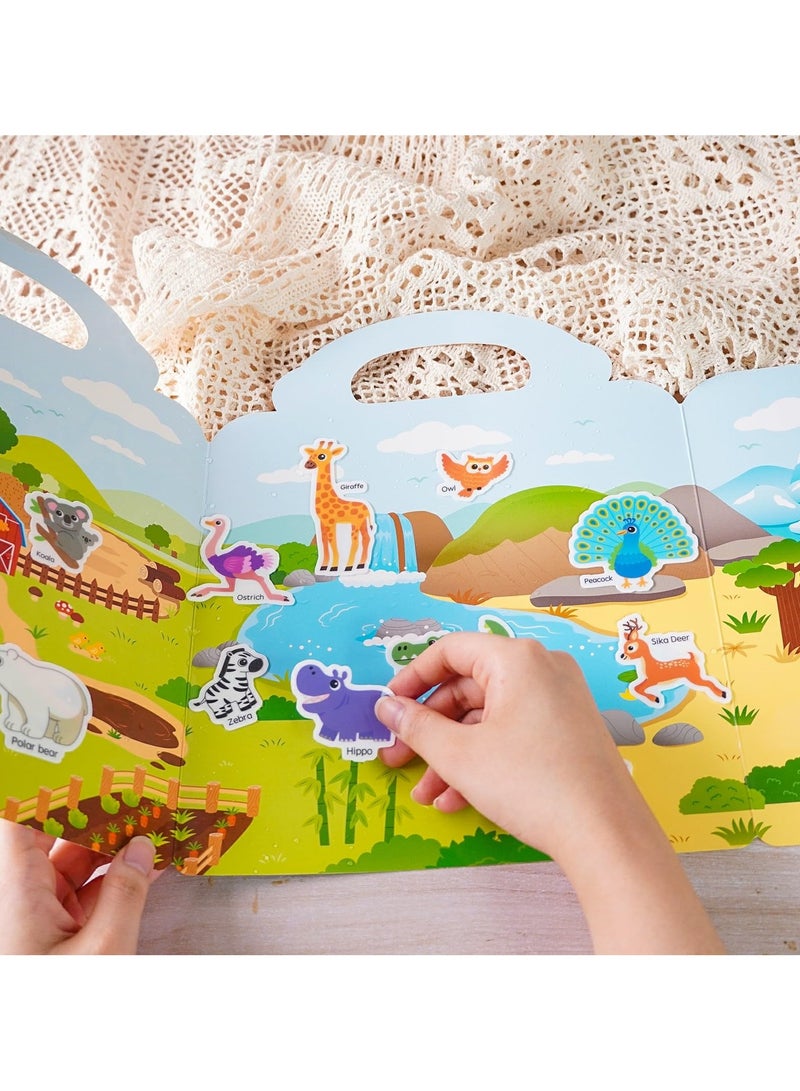 يونيكبيبي كتب ملصقات قابلة لإعادة الاستخدام من  للأطفال، كتب نشا محمولة للأطفال من 3-5 سنوات، ملصقات منتفخة للأطفال الصغار، كتاب مشغول للسفر، لعبة ملصقات هلامية مقاومة للماء, للصبي والطفلة - Image 5