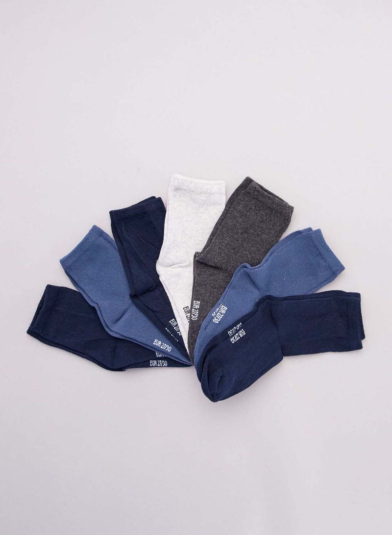 Kiabi pack-of-7-pairs-of-socks-blue