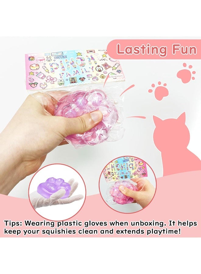 قطعتان من ألعاب مخلب القطة الإسفنجية، مسحوق تابا الإسفنجي اللطيف فوفو، لعبة كاواي لتخفيف الضغط للأطفال والكبار - Image 3