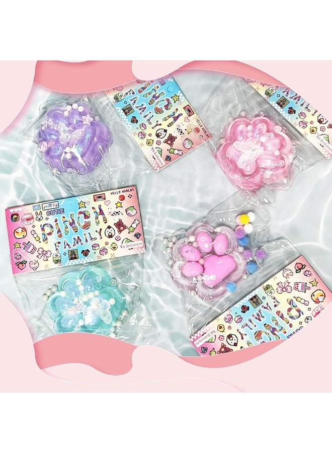 قطعتان من ألعاب مخلب القطة الإسفنجية، مسحوق تابا الإسفنجي اللطيف فوفو، لعبة كاواي لتخفيف الضغط للأطفال والكبار - Image 5