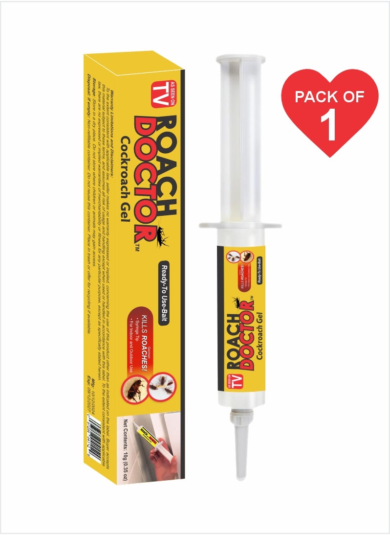 Bulbhead - Roach Doctor Cockroach Gel Bait - Indoor & Outdoor Roach Killer with Syringe Applicator - Image 1