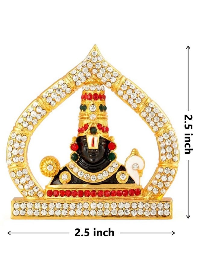 GCT Tirupati Balaji Idol Lord Venkateswara Idol (B-185) Black Gold Metal Statue for Home Décor Car Dashboard Mandir Pooja Murti Temple Puja Office Table Showpiece - Image 2