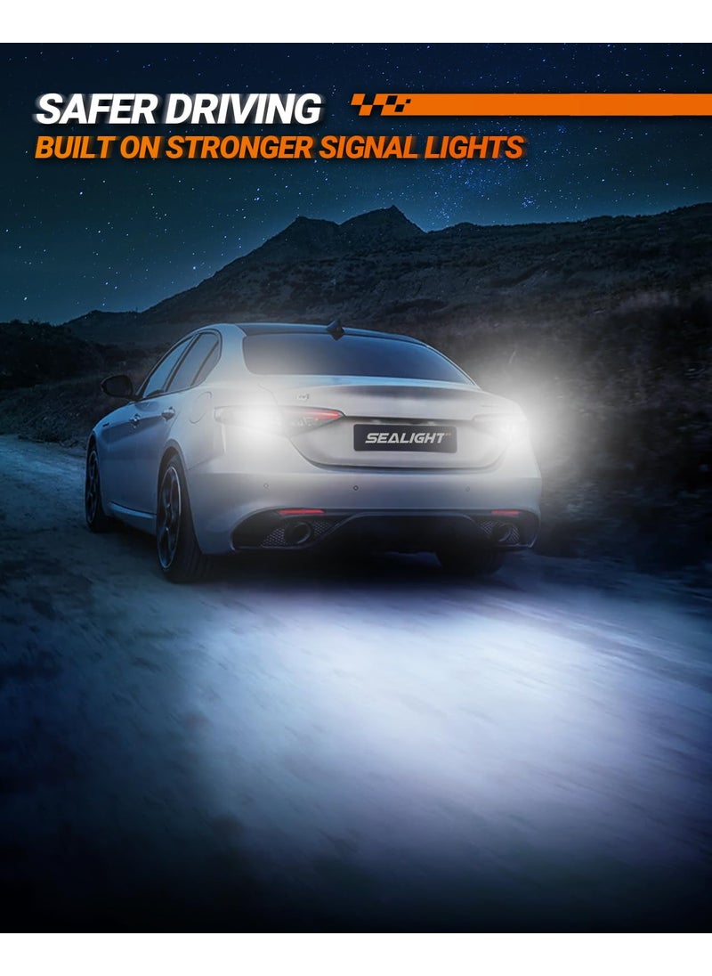 SEALIGHT SEALIGHT 921 LED Bulbs Reverse Light, 912 921 LED Backup Light Bulbs 6000K 2600Lumens Super Bright, 906 904 902 W16W for T15 LED Bulbs, Plug and Play, Pack of 2  - Image 3