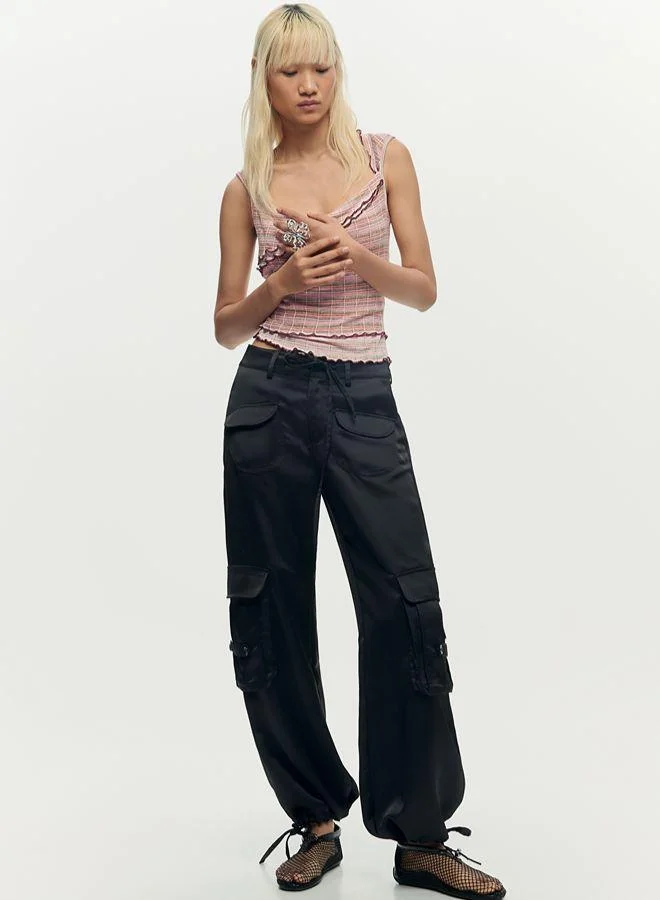 Desigual Satin cargo pants
