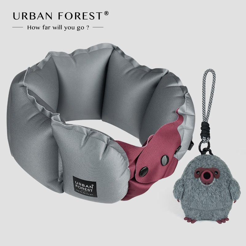 وسادة رقبة على شكل حرف U من URBAN FOREST مع إسفنج ذكي - Image 2