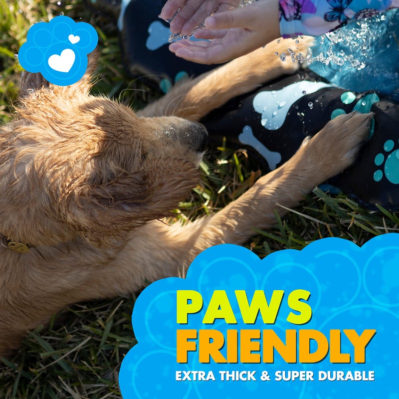 SplashEZ Non Slip Splash Pad for Kids & Dogs, 69â€™â€™ Extra Large Splash Pad Sprinkler for Kids, Dog Water Summer Toys - Great Outdoor Toys for Toddlers 1-3 & Children Ages 4-8, Baby Pool for Backyard - Image 4