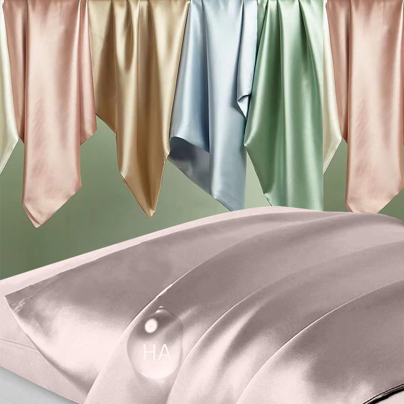 DKBslik Silk Pillowcase for Hair and Skin, Mulberry Silk Pillow Cases Queen Size, Soft Anti Acne Cooling Beauty Sleep Both Sides Natural Silk Satin Pillowcases with Hidden Zipper, Gifts for Women Men, Taupe - Image 2