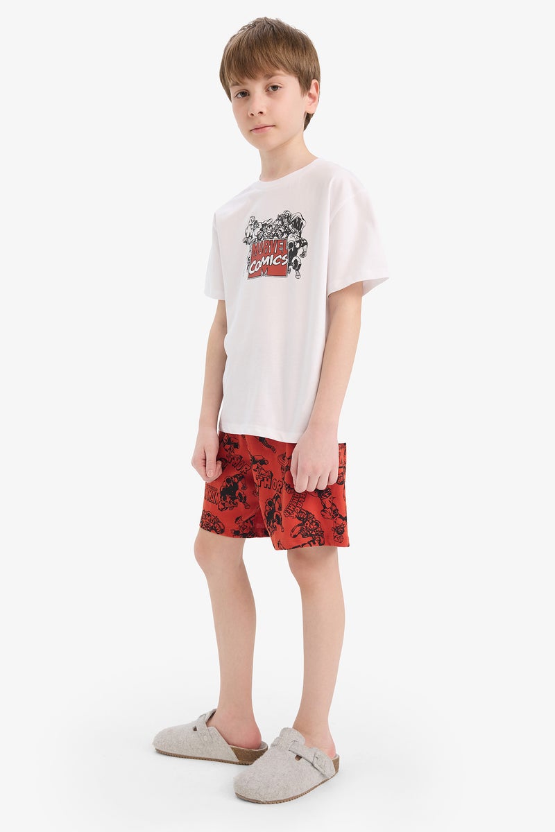 DeFacto White Boy Boy Marvel Comics Regular Fit 2 Piece Pajama Set Casual - Image 2