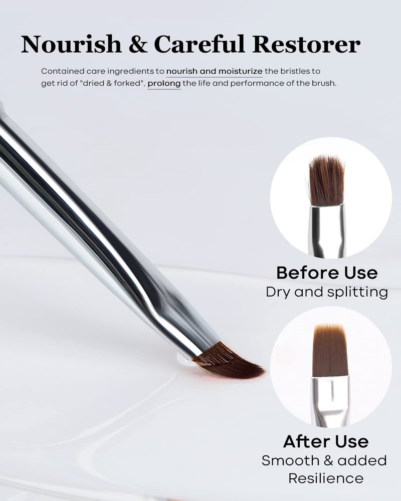 Modelones Nail Art Brush Cleaner & Restorer for Gel Polish/Nail Extension Gel/Nail Art Liner/Dip Powder/Acrylic Builder Manicure Brush DIY Salon at Home - 80ml/2.71 Fl.Oz - Image 5