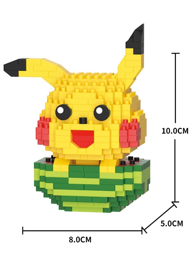 392-Piece Cartoon Pikachu Model Micro Brick, Construction Series Assembling Building Blocks Early Intelligent Toys for Children 2+ Years  - Image 2