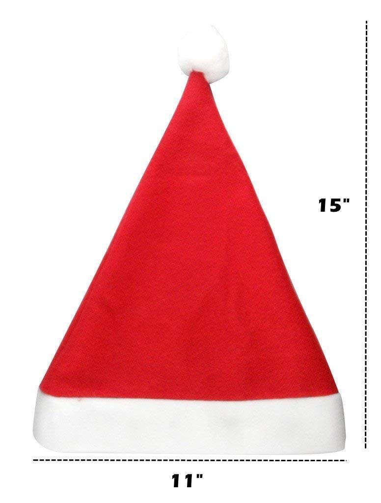 HK balloons 6 Pcs Christmas Hats, Santa Claus Caps for Kids and Adults, Free Size, Xmas Caps (Pack of 6) - Image 3