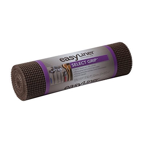 Duck Brand Select Grip Easy Liner Shelf and Drawer Liner, 12-Inch x 10-Feet, Chocolate - Image 1