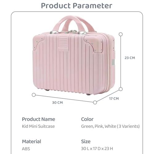 StarAndDaisy Multifunctional Mini Suitcase or Storage Box for Baby & Mother, Kids Travel Bag for Boys and Girls with Number Security Lock - Pink - Image 5