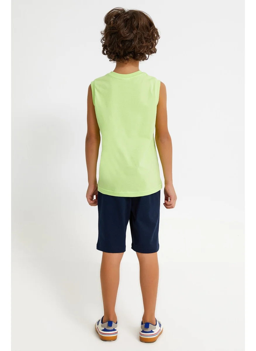 RolyPoly T-Rex Lime Boy Bermuda Set