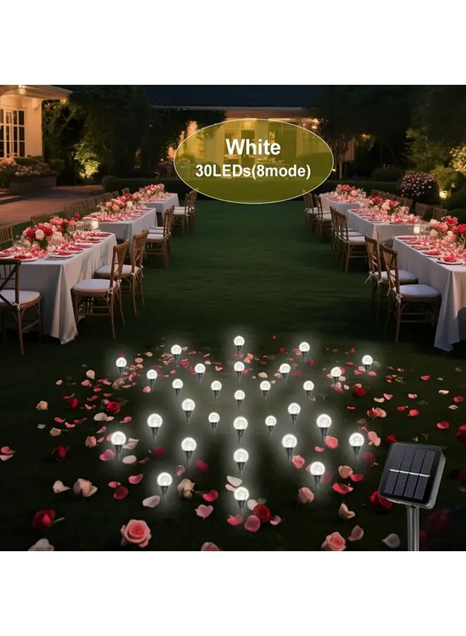 30 LED Solar Outdoor String Light 8 Modes Motion Sensor IP44 White - Image 1