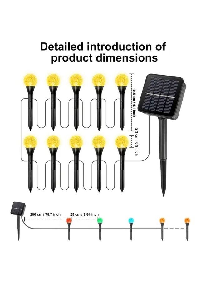 30 LED Solar Outdoor String Light 8 Modes Motion Sensor IP44 White - Image 4
