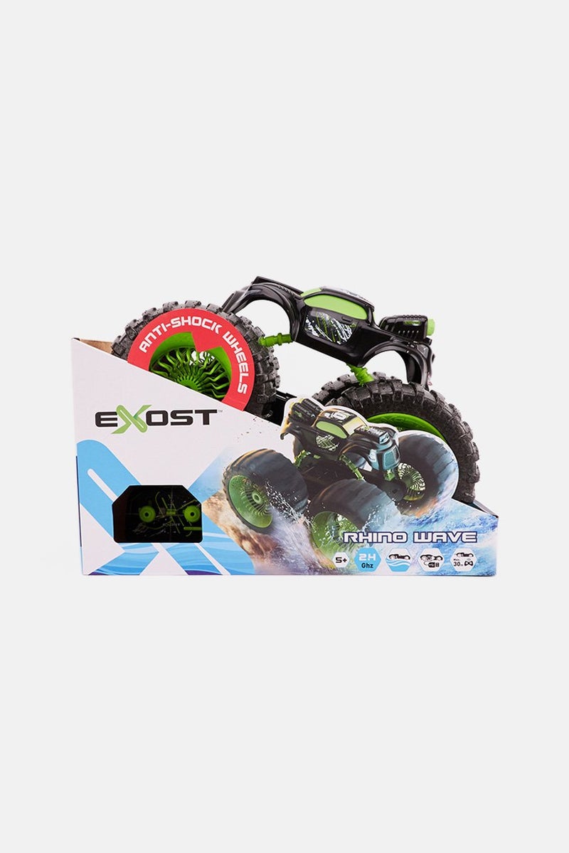 Silverlit Exost Rhino Wave 4x4 Off Road Stuntcar Remote Control, Black/Green  - Image 2