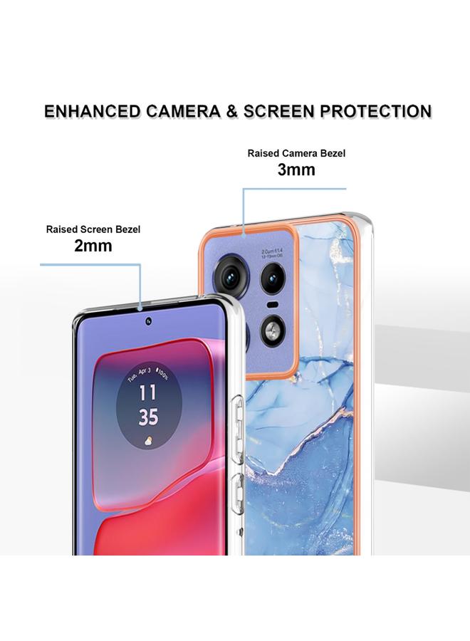 اس-توب جراب لهاتف Motorola Edge 50 Pro، جراب IMD مزدوج الجوانب من الرخام المطلي بالكهرباء - Image 5