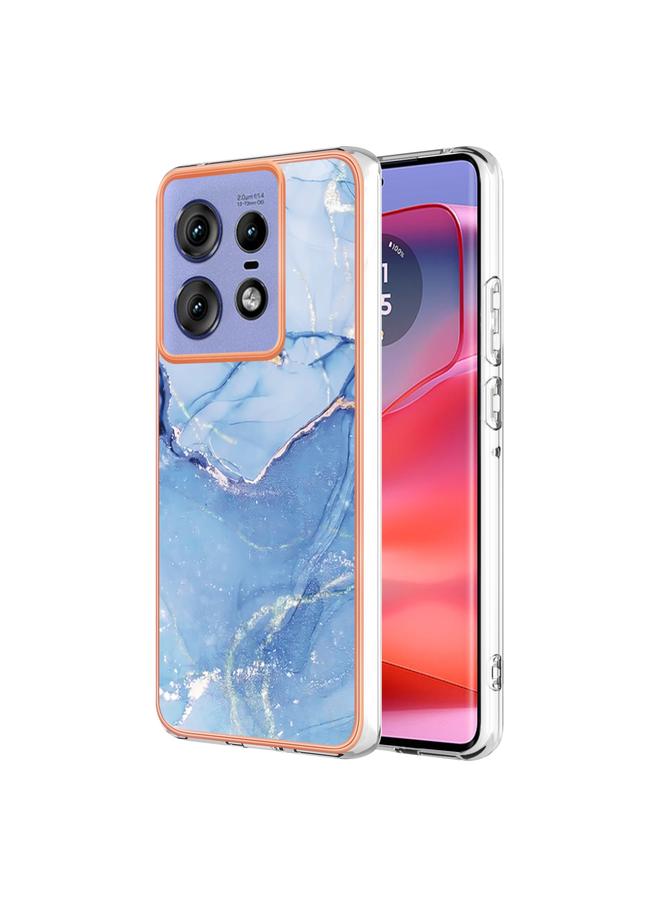 اس-توب جراب لهاتف Motorola Edge 50 Pro، جراب IMD مزدوج الجوانب من الرخام المطلي بالكهرباء - Image 1