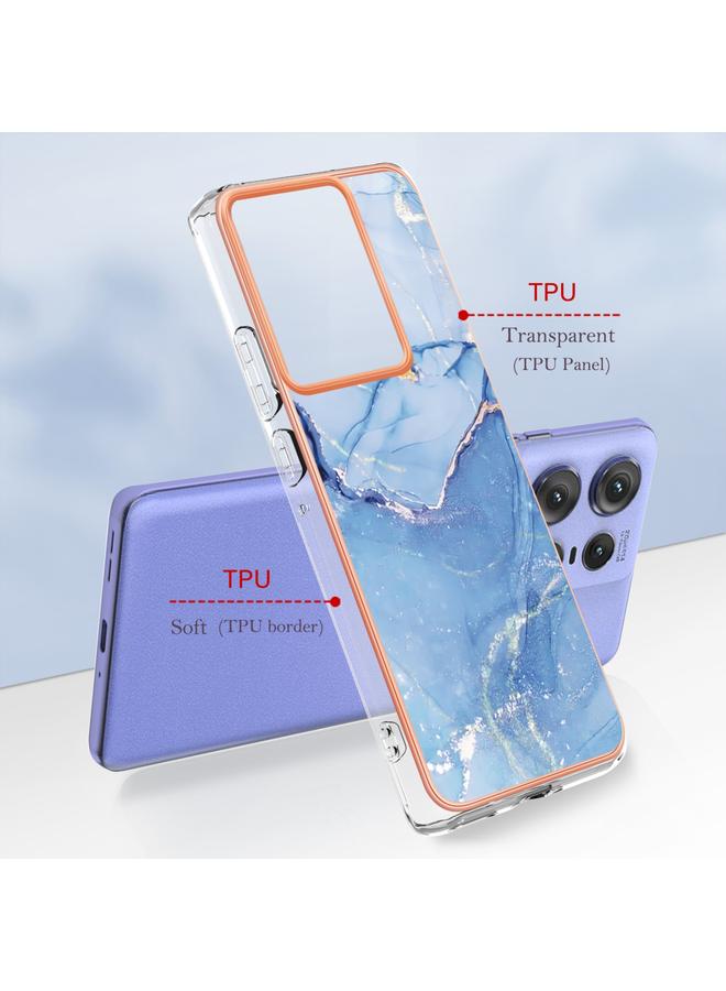 اس-توب جراب لهاتف Motorola Edge 50 Pro، جراب IMD مزدوج الجوانب من الرخام المطلي بالكهرباء - Image 2