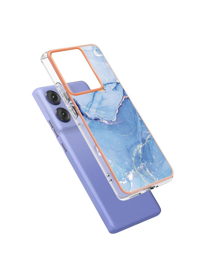 اس-توب جراب لهاتف Motorola Edge 50 Pro، جراب IMD مزدوج الجوانب من الرخام المطلي بالكهرباء - Image 4