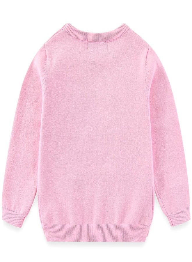 Peacolate 3M-7T Spring Autumn Toddler Little Girl Knitwear Flip Sequins Heart Sweater(Pink,5Years) - Image 2