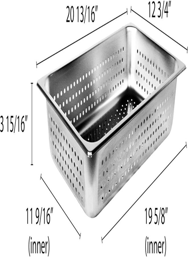TrueCraftware-Full Size 4" Deep Perforated Stainless Steel Anti-Jamming Steam Pan 24 Gauge- Chafing Steam Food Pan Anti-Jam Steam Table Hotel Pan for Restaurant Family Events Personal Catering Use - Image 2