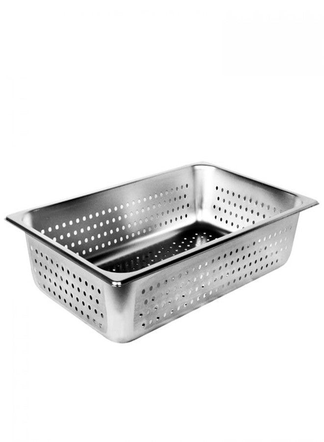 TrueCraftware-Full Size 4" Deep Perforated Stainless Steel Anti-Jamming Steam Pan 24 Gauge- Chafing Steam Food Pan Anti-Jam Steam Table Hotel Pan for Restaurant Family Events Personal Catering Use - Image 1