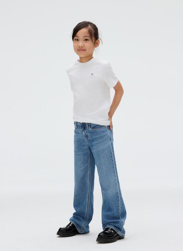 Calvin Klein Jeans Kids Mono Mini Badge Crew Neck T-Shirt - Image 5