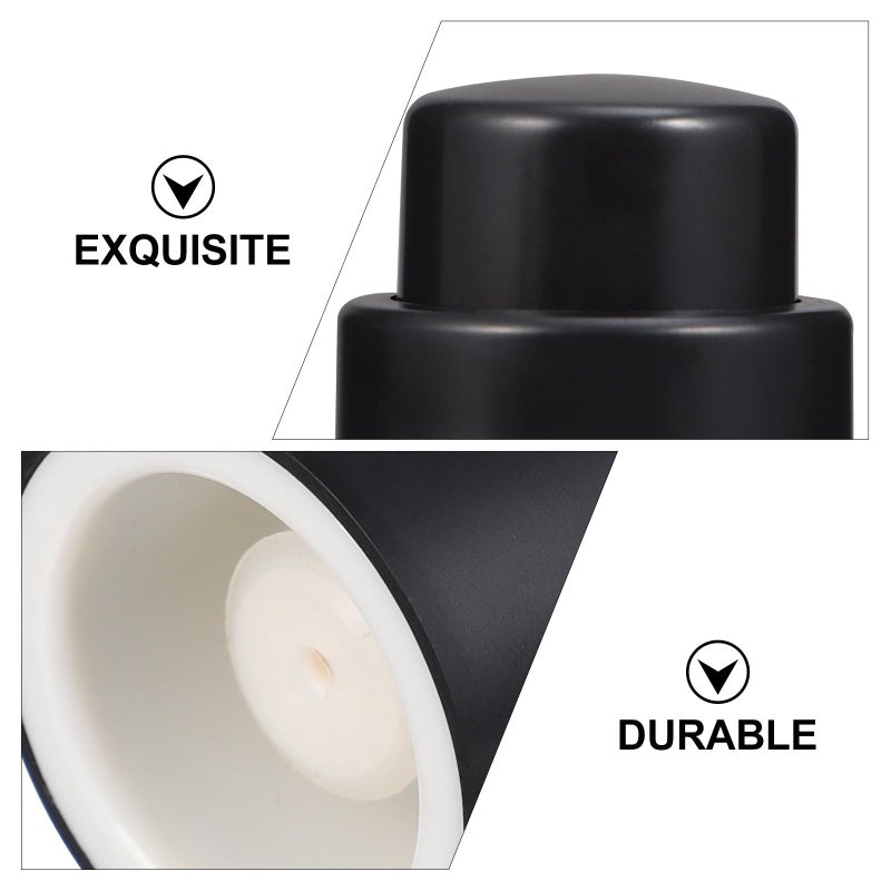 Reusable Vacuum Wine Stoppers 2 Pack Black Airtight Bottle Sealer For Home Bar - Image 4