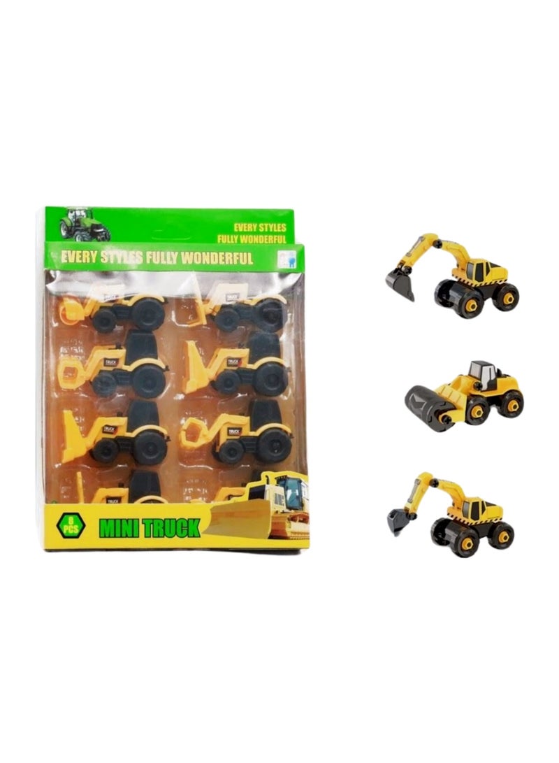 Construction Truck Set For Children 8pcs 