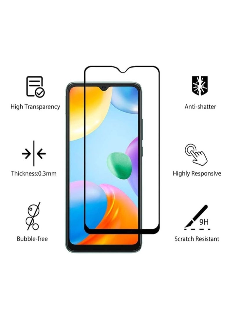 Raxoom Screen Protector for Xiaomi Redmi 10C / Xiaomi Poco C40 / Xiaomi Redmi 10 Power Tempered Glass Screen Protector 9H Hardness Anti Fingerprint Scratch Resistance 2.5D Curved Edge Glass - Image 4