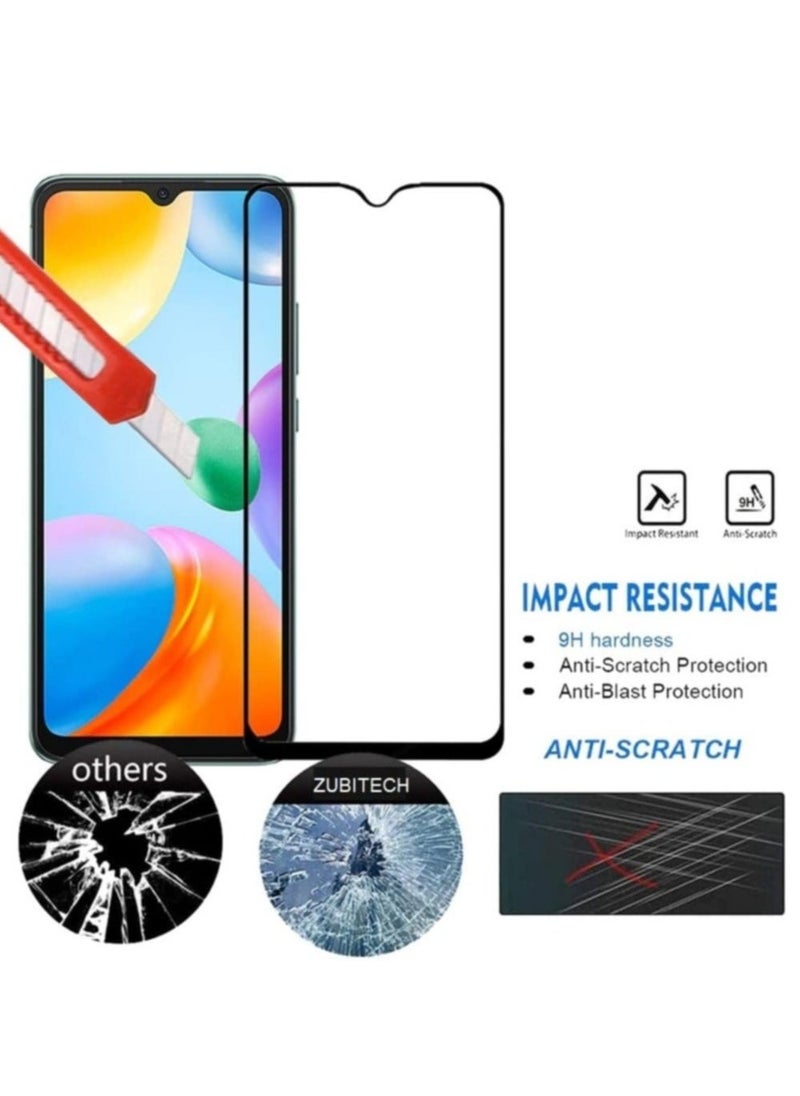 Raxoom Screen Protector for Xiaomi Redmi 10C / Xiaomi Poco C40 / Xiaomi Redmi 10 Power Tempered Glass Screen Protector 9H Hardness Anti Fingerprint Scratch Resistance 2.5D Curved Edge Glass - Image 2