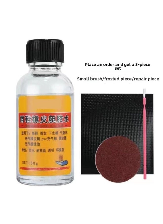 Generic Special Patching Raincoat Artifact For Rain Boots. Special Glue For Patching Rain Boots. Special Glue For Water Shoes. Special Glue For Rain Boots And Waders-Color:M17-rain Boots Glue (comes With Repair Piece + Brush + Sandpaper)-u87  - Image 1