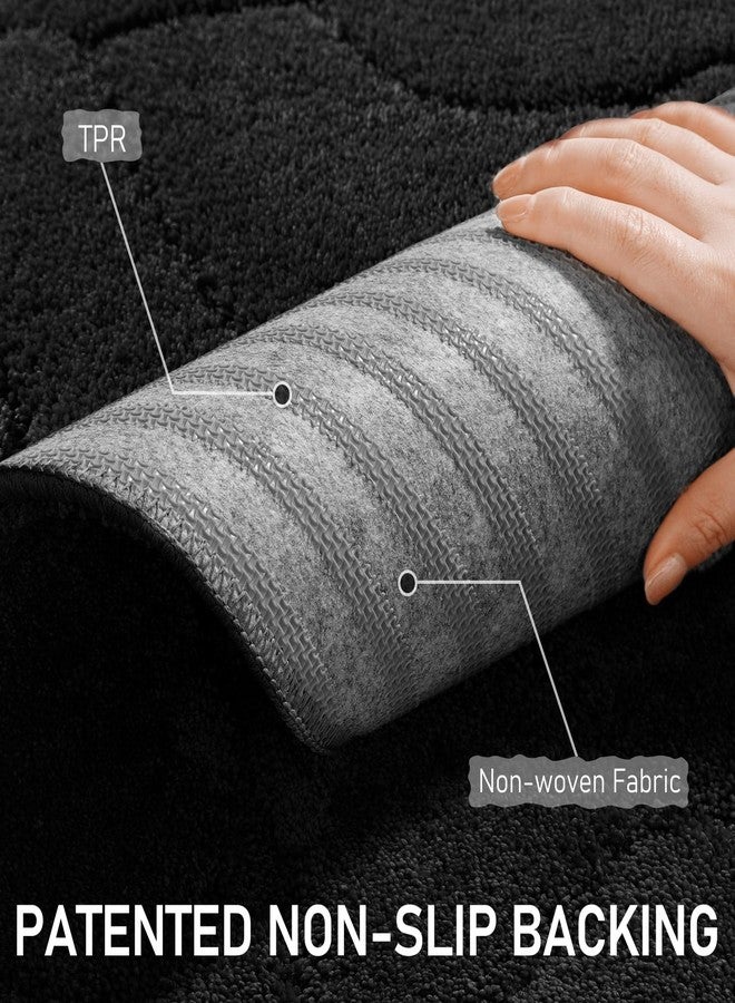 BSICPRO Large Dog Door Mat for Muddy Paws, 22x47 Absorbent Dirt Trapper Long Door Mat, Non-Slip Washable Mud Mat for Dogs, Polyester Microfiber Soft Pet Rug Mat for Entryway, Mud Dog Paws, Patio (Black) - Image 3