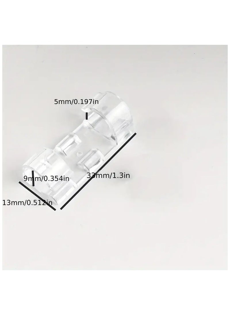 VIUAUAX - 100pcs Adhesive Cable Clips, Adhesive Cable Clamps, Transparent Wire Brackets for Power Line Management, Plastic Cable Cord Organizers Cable Storage Management Clip for Home Office - Image 1