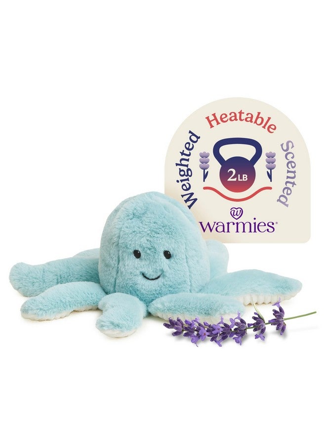 Warmies دمى دافئة قابلة للتسخين بالميكروويف ووزنها، أخطبوط - دمية محشوة مدفأة للدفء والراحة - ألعاب محشوة ناعمة لطيفة للبالغين والأطفال (الأولاد، البنات، الرضع والأطفال الصغار) - Image 1