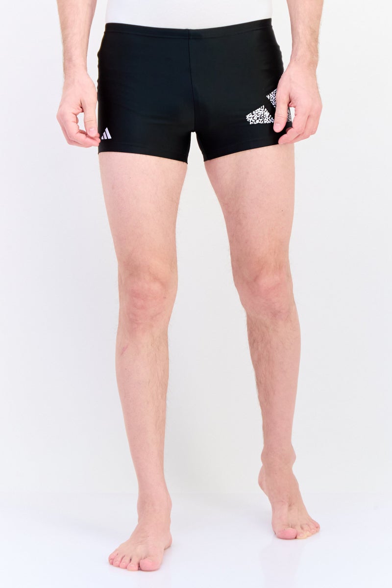 Adidas Men Brand Logo Swim Trunks, Black  - Image 1