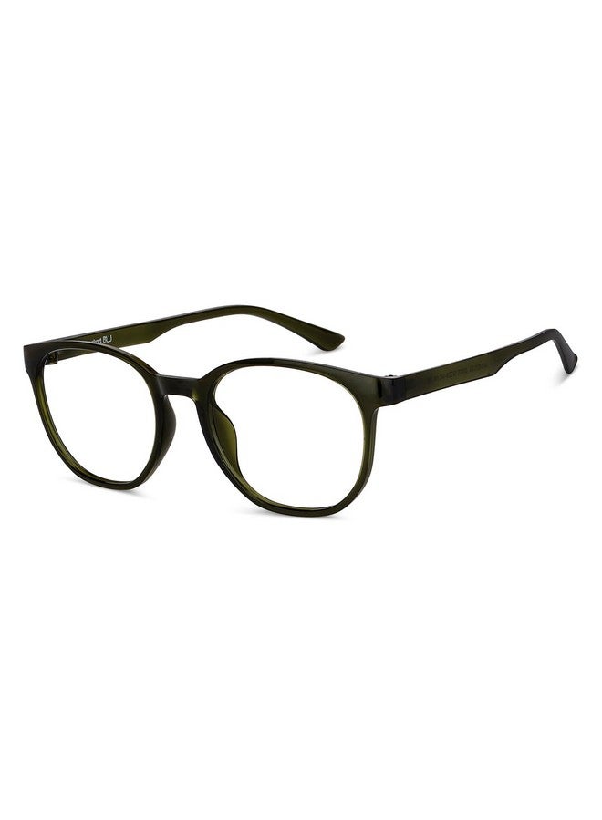 LENSKART BLU | Zero Power Blue Cut Computer Glasses | Anti Glare, Lightweight & Blocks Harmful Rays | UV Protection Specs | Green | Men & Women | Large | LB E14271 - Image 2