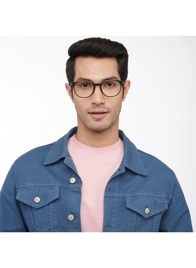 LENSKART BLU | Zero Power Blue Cut Computer Glasses | Anti Glare, Lightweight & Blocks Harmful Rays | UV Protection Specs | Green | Men & Women | Large | LB E14271 - Image 3