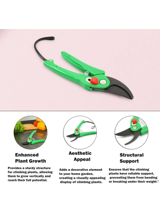Professional Hand Pruner Cutter – Garden Bypass Pruning Shears & Secateurs – Sharp Steel Blade Plant Scissors with Safety Lock, Ergonomic Non-Slip Handle – Perfect Gardening Tool for Trimming Branches, Grass, and Plants - Image 5